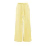 Korean Lazy Sleet Rope Wide Leg Sweatpants Women Summer Comfortable Tight Waist Hanging Feeling Casual Straight Pants