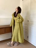 French Languid Knitting Two Sets Of Female Long Over Knee Sweater Slings With Dress Set