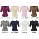 Pure Hottie Temperament Shoulder-To-Shoulder T-Shirt T-Shirt Girl Summer New Slimming Inside The Hot Girl Short-Sleeved Top