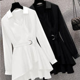 New V-Necked Women's Clothing Ocean Gas To Collect Thin Shirts In The Spring Fat Sister Covered With Meat Reduction Shirt