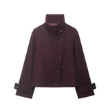 BSK&TRAF Women's 2026 Summer New Fashion Retro Short Stand Jacket 6318293