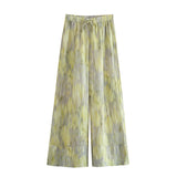 Summer New Printing Shirt 478630300 Loose Trousers Set