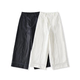 Linen Broad Leg Pants Women 2026 Summer New Retro Style High-Waist Pocket Loose Straight Slacks