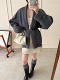 Autumn And Winter Lazy Wind Long Sweater Coat Women 2025 New Leisure Loose Thin Retro Knitting Top Tide