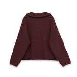 Spring New Striped Double Zipper Knitted Shirt Jacket