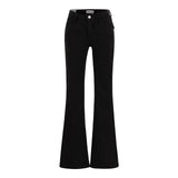 Spice Girls Waist Hips Than Cowboy Micro-Speaker Trousers Women Autumn Fake Crotch High Waists Thin High Horns