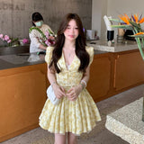 Super Good-Looking Cute Broken Flower Dress 2025 New Temperamental Women's Spring Wear French Age Reduction Waist Ins