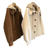 This Year's Popular Explosion Hooded Hair, The Coat Of Women's Autumn And Winter Large-Size Fat Mm Thin And Fake Two Short Outer Tops