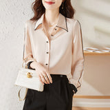 Spring Dress 2025 New Temperament Chic Coat Chiffon Shirt Lady High-End Beautiful Small Shirt Lady