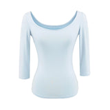 Spice Girls Seven-Sleeved T-Shirt Girl Autumn New Pure Desire To Repair The Body Slimming On The Bottom Of The Coat