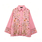 Spring New Long-Sleeved Printed Shirt 1281842 Rolling Edge Design Trousers 1281843