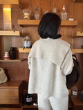 Lazy Fashion Knitting Suit Women's Autumn And Winter Wear A Set Of Shawl Sweater Wide Leg Pants Casual Three Sets