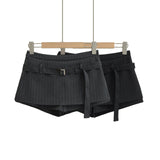 2025 Summer New Sexy Hottie Retro Stripe Bag Hip Skirt Anti-Light A Word Half-Dress Skirt Girl