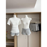 Pure Cotton Cotton Cotton Composite Milk Silk Sports Shorts Women's Summer Rope High-Waisted Slacks Home Hot Pants