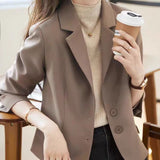 Spring And Autumn 2025 New Temperament Blazer Women's High-End Design Sense Simple Casual Suit Women