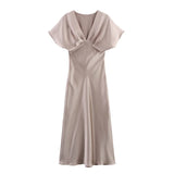 BSK&TRAF Women's Dress 2025 New Summer Temperament Fashion Silk And Silken Tatami 2330399