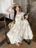 Gentle Wind Beautiful Unique Tea Break French Broken Flower Dress Fairy Summer High Sense Seaside Holiday Dress