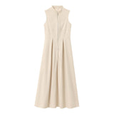 Spring New Dress Round Neckless Waistt Commuting Temperament 2902586