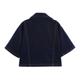 Spring New Pocket-Dressed Denim Shirt 7484064 Double Skirt 7484062