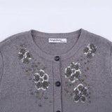 Spring New Casual Loose Beaded Knitted Coat 4192160