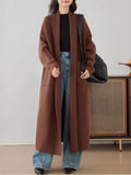 Long Sweater Cardigan Coat Women's Autumn And Winter Lazy Wind Loose Soft Glutinous Thick Warm Knitted Coat