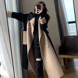 Standing Hair This Coat Female Long 2025 Autumn And Winter New Temperament High-End Hepburn Wind Coat