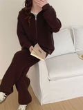 Women's Lazy Windy Loose Clotch Knitted Set Women's Korean Fashion Casual Sweater Cockigans Two-Sleeve