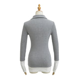 Sweet Spice Girls Fake Two Colling Colors Colling Long Sleeve Polo Shirt Women's 2025 Autumn Repair Small T-Shirt Tide