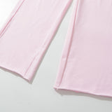 Korean Lazy Sleet Rope Wide Leg Sweatpants Women Summer Comfortable Tight Waist Hanging Feeling Casual Straight Pants