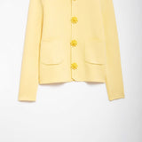 Spring New Beaded Buckle Trim Flat Needle Collar Jacket 4192033
