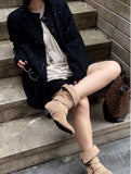 Korean Wears A Set Of Women's Early Autumn And Winter New Lazy Style Knitted Knitted Cardigan + Fashion Shorts Two Sets