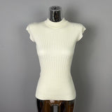 South Korea's New Summer Temperament Half-High Collar Body Tight Body Slim With Short-Sleeved Knit T-Shirt Top Women Ins