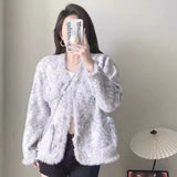 Autumn And Winter 2025 New Round-Neck Long-Sleeved Small Fragrant Wind Casual Coat Women's Large Size Coat