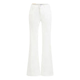 Spice Girls Waist Hips Than Cowboy Micro-Speaker Trousers Women Autumn Fake Crotch High Waists Thin High Horns