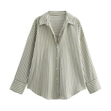 BSK&TRAF Women's Clothing 2025 Summer New Baitose Commuting Multi-Colored Silk Shirt 2348976