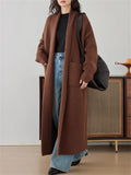 Long Sweater Cardigan Coat Women's Autumn And Winter Lazy Wind Loose Soft Glutinous Thick Warm Knitted Coat