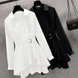 New V-Necked Women's Clothing Ocean Gas To Collect Thin Shirts In The Spring Fat Sister Covered With Meat Reduction Shirt