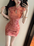 New Chinese Style Improved Cheongsam Dress Gentle Wind Beautiful Body Repair Kite Short Dress 2026 Summer