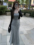 French Pure-Fant Wind-Style Bow Bow Sling Dress Sun-Screen T-Shirt Suit Women's Summer Popular Beautiful Suit This Year