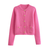 2025 Spring Button Knitted Cardigan Coat Small Scented Women's Sweater 6427034