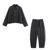 Autumn New Velvet Bomber Jacket 4174674 Trousers 4174675