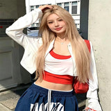 Pure Desire Sunscreen Hoodie Women's Long-Sleeved Short Top Summer Thin Hanging Neck Vest Two Sets Of Hot Girls