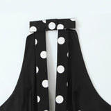 Summer New Bow Ornament Wave Hanging Neck Blouse 3067120