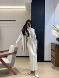 French Temperament Lazy Knitting Two Sets Of Women's Autumn And Winter New Loose Cassette Shawl Vest Vest Dress Suit