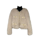 2025 New Small Fragrant Coat Women's Spring And Autumn And Winter Small Man Thick Short Fur Casual Coat