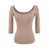 Spice Girls Seven-Sleeved T-Shirt Girl Autumn New Pure Desire To Repair The Body Slimming On The Bottom Of The Coat