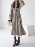 Autumn And Winter French Retro Knitted Dress Female New Fashion Temperament To Show Thin Long Bottom Sweater Skirt