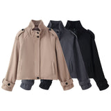 Autumn New Three-Color Collar Loose Hair, Short Jacket Jacket