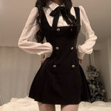Autumn 2026 New Female Rich Family Gold Waist Thin College French Style With Fake Two-Piece Dress Dress Woman
