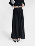 The Feeling Of Thin A-Word Half-Body Skirt Autumn 2025 New Gentle Wind Temperament With High-Waisted 100-Folded Skirt